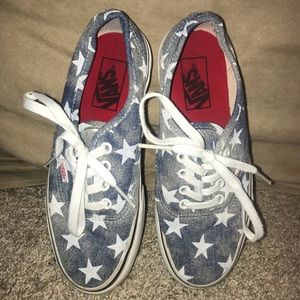 Vans - Jean material with white starts